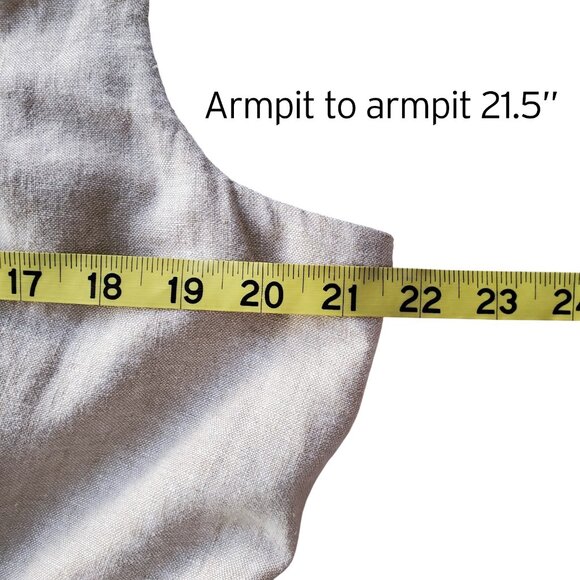 Fit & Flare Sleeveless Linen-Blend Midi Dress Color: Flax Linen XL - Picture 11 of 14